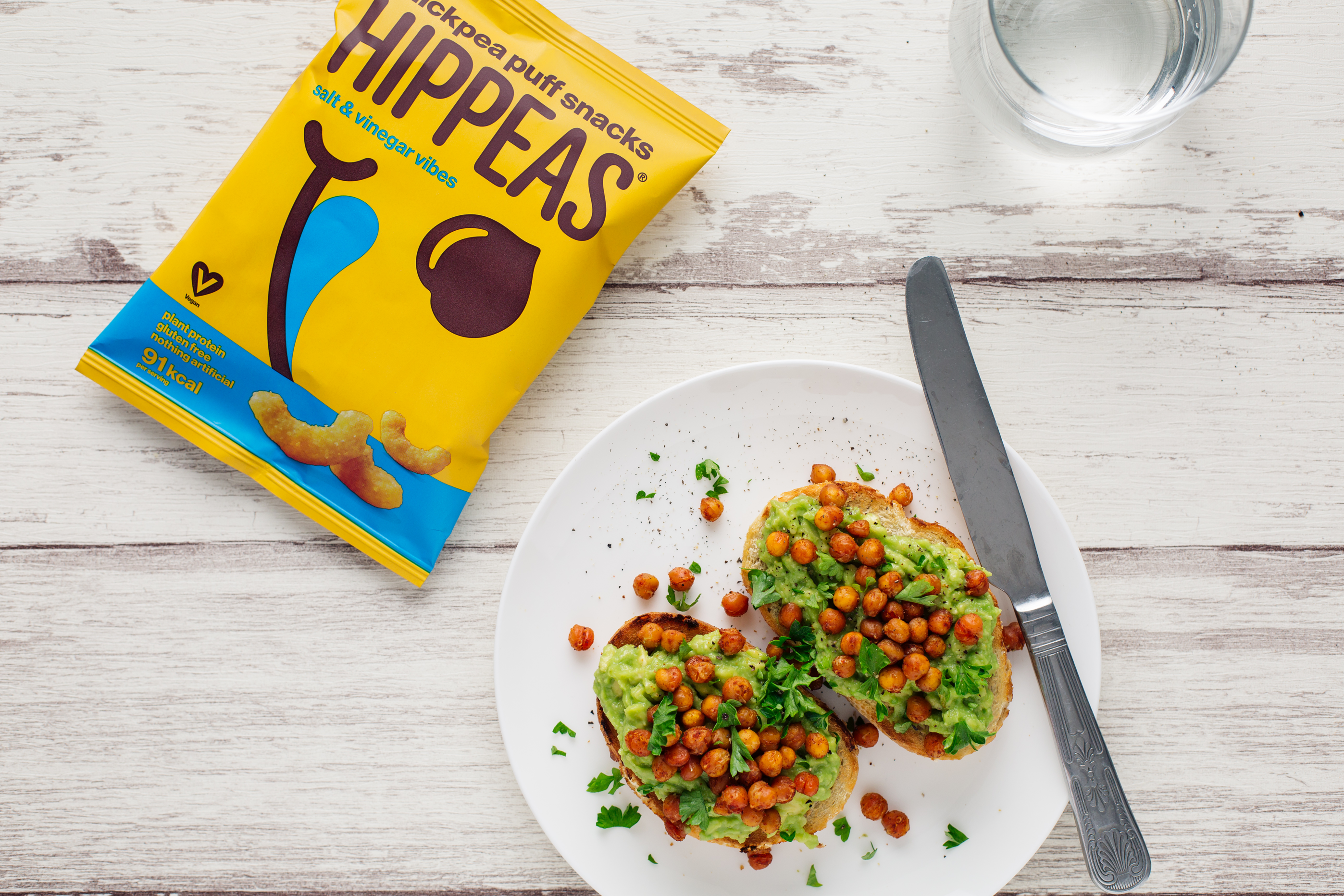 Avocado and Chickpeas on Toast